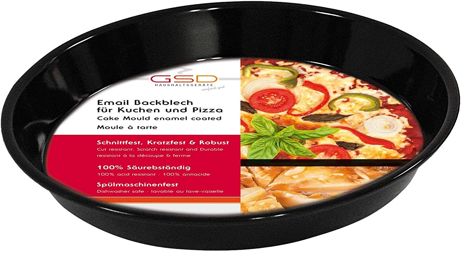 Back/Pizzablech emailiert 24cm